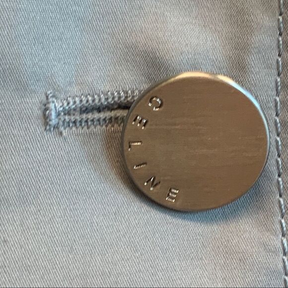 CELINE light gray button front military style jacket Sz 38 - Picture 6 of 10